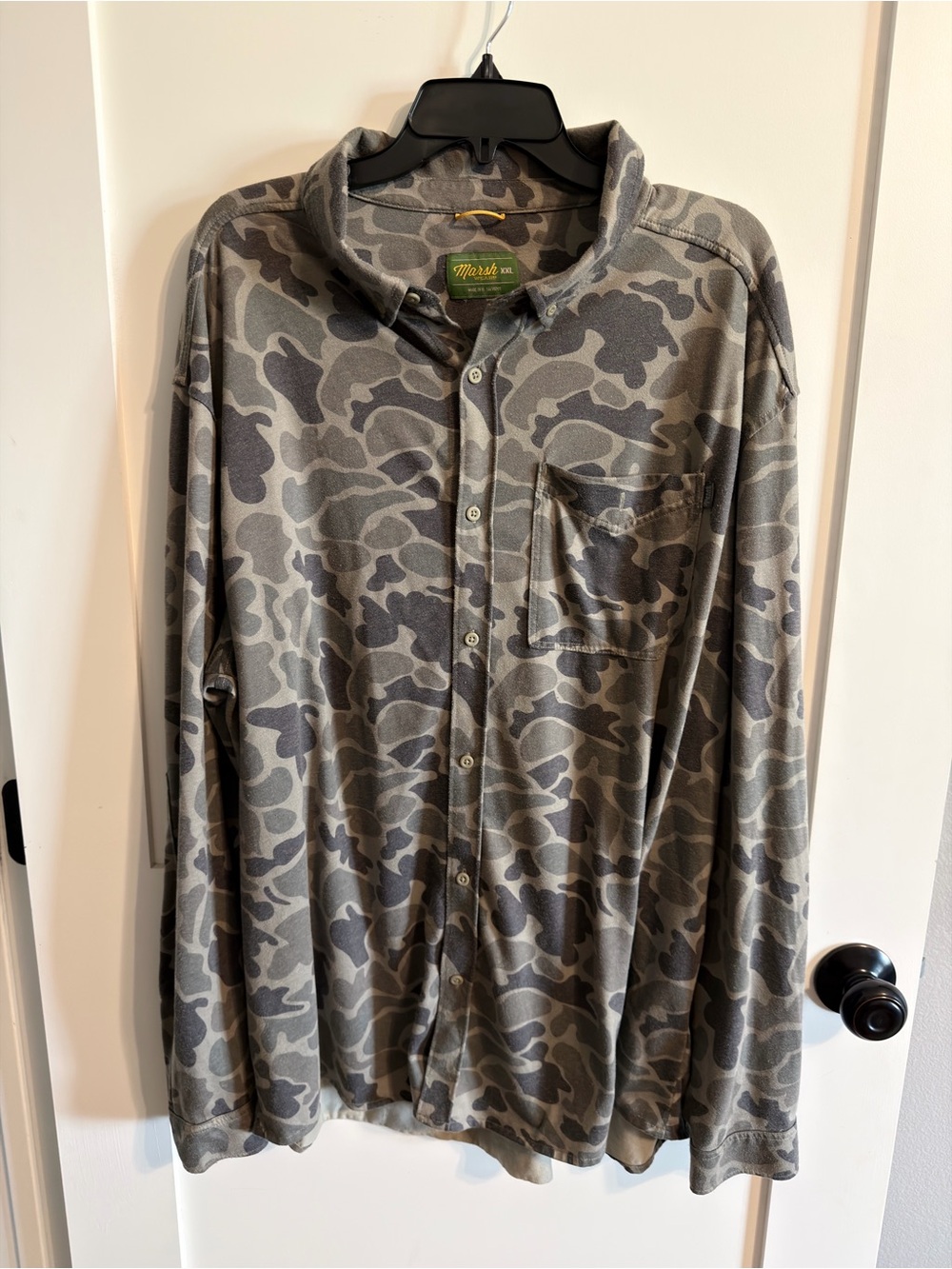 mark. Men's Gray Camo Lightweight Button-Up Shirt Jacket